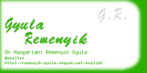 gyula remenyik business card